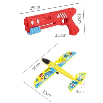 Vicabo Flugzeug Spielzeug Wurfgleiter Styroporflieger Katapult Pistole Launcher Gartenspielzeug Für Kinder 2 Vicabo Flugzeug Spielzeug Wurfgleiter Styroporflieger Katapult Pistole Launcher Gartenspielzeug Für Kinder – Bild 2