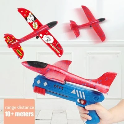 Vicabo Flugzeug Spielzeug Wurfgleiter Styroporflieger Katapult Pistole Launcher Gartenspielzeug Für Kinder 4 Vicabo Flugzeug Spielzeug Wurfgleiter Styroporflieger Katapult Pistole Launcher Gartenspielzeug Für Kinder – Bild 4