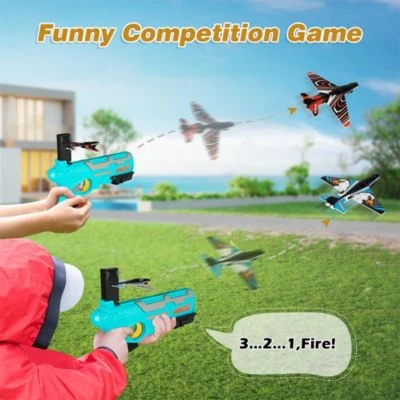 Vicabo Flugzeug Spielzeug Wurfgleiter Styroporflieger Katapult Pistole Gartenspielzeug Für Kinder 6 Vicabo Flugzeug Spielzeug Wurfgleiter Styroporflieger Katapult Pistole Gartenspielzeug Für Kinder – Bild 6