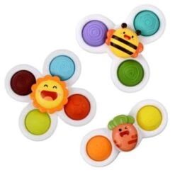 Vicabo Saugnapf Fidget Spinner Pop It Sensorik Spielzeug Badewannenspielzeug Geschicklichkeitsspiele Für Kinder