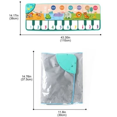 Vicabo Spielmatte Tier Musikalische Keyboard Klaviermatte Lernspielzeug Motorikspielzeug Für Kinder 2 Vicabo Spielmatte Tier Musikalische Keyboard Klaviermatte Lernspielzeug Motorikspielzeug Für Kinder – Bild 2