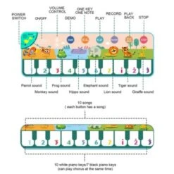 Vicabo Spielmatte Tier Musikalische Keyboard Klaviermatte Lernspielzeug Motorikspielzeug Für Kinder 9 Vicabo Spielmatte Tier Musikalische Keyboard Klaviermatte Lernspielzeug Motorikspielzeug Für Kinder -Vicabo Verkaufsgeschäft 27210076 04