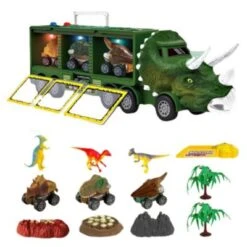 Vicabo Auto Spielzeug Dinosaurier Autotransporter Spielzeugautos Für Kinder
