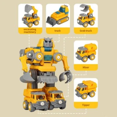 Vicabo Bagger Spielzeug Robot Transformer Set Spielzeugautos Für Kinder 6 Vicabo Bagger Spielzeug Robot Transformer Set Spielzeugautos Für Kinder – Bild 6