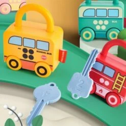 Vicabo Auto Spielzeug Mit Schloss Schlüssel,Montessori Spielzeug Spielzeugautos Für Kinder -Vicabo Verkaufsgeschäft 30925901 03
