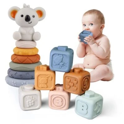 Vicabo Bausteine Beißring Baby Spielzeug Motorikspielzeug Bausteine Für Kinder 1 Vicabo Bausteine Beißring Baby Spielzeug Motorikspielzeug Bausteine Für Kinder