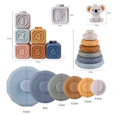 Vicabo Bausteine Beißring Baby Spielzeug Motorikspielzeug Bausteine Für Kinder 4 Vicabo Bausteine Beißring Baby Spielzeug Motorikspielzeug Bausteine Für Kinder – Bild 4