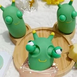 Vicabo Squishy Spielzeug Grüner Wurm 2-Pack Popping Out Augen Squeeze Spielzeug Fidget-Toys Für Kinder -Vicabo Verkaufsgeschäft 30925972 04