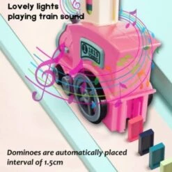 Vicabo Domino Zug Spielzeug Set Mit 60Stück Dominoblöcken Spielzeugautos Für Kinder -Vicabo Verkaufsgeschäft 30926004 04