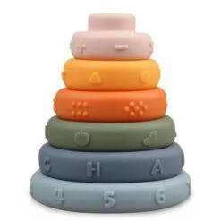 Vicabo Stapelturm Beißring Stapelspiel Sensorisches Spielzeug Motorikspielzeug Für Kinder