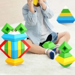 Vicabo Wechselbarer Baustein Montessori Spielzeug Pyramide Bausteine Für Kinder -Vicabo Verkaufsgeschäft 30926234 03