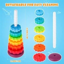 Vicabo Stapelturm Motorikspielzeug Mit Spiralgewinde Stapelspielzeug Für Kinder -Vicabo Verkaufsgeschäft 30971348 05