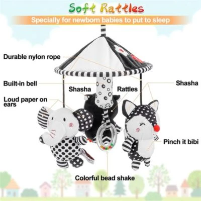 Vicabo Baby Kinderwagen Spielzeug Schwarz Und Weiß Hängende Spielzeug Kinderbett Spielzeug Hängefiguren Für Kinder 5 Vicabo Baby Kinderwagen Spielzeug Schwarz Und Weiß Hängende Spielzeug Kinderbett Spielzeug Hängefiguren Für Kinder – Bild 5