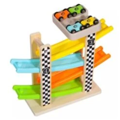 Vicabo Rennbahn Kugelbahn Mit 4 Stück Autospielzeug Kugelbahnen Für Kinder